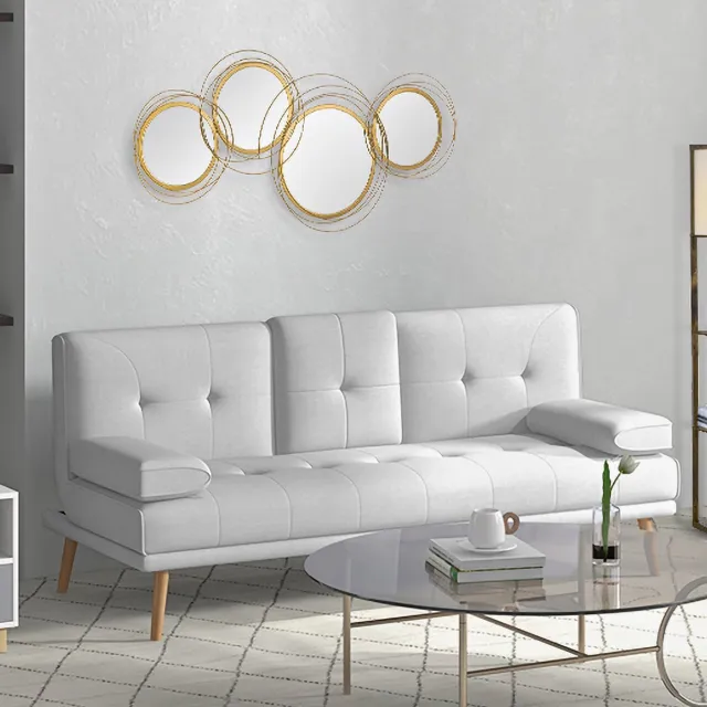 MODENUIT Wandspiegel – 4-Delig – 107 x 56 cm – Metaal – Goudkleurig – Wanddecoratie Met Lijst