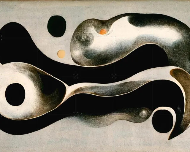 IXXI Melted Metal, Treechild & Various - 100 x 80 cm - Grote wanddecoratie en posters - Abstract, Woonkamer Warme kleuren / Zwart