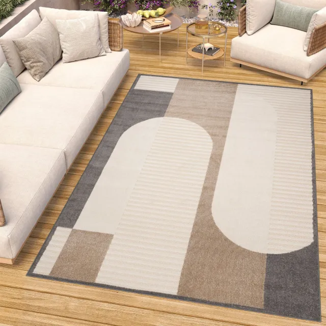 Tapiso Patio Vloerkleed Tuintapijt Outdoor Bruin Beige Buitenkleed Modern Maat- 300x400 Bruin Beige 3