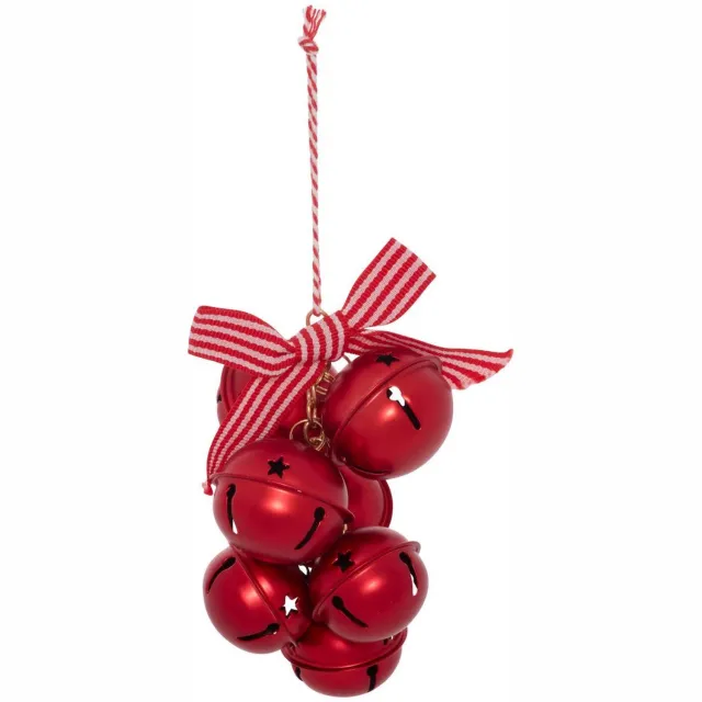 Atmosphera Créateur d'intérieur® SDN MET GRAP GRELOT NOEUD 10CM Rouge