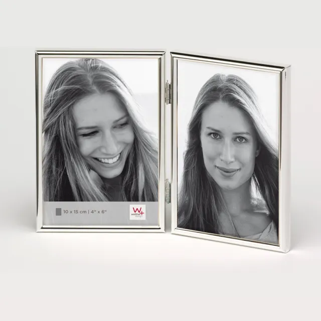 Walther WD215S Chloe - Dubbele Portretlijst - Fotoformaat 2x10x15 cm - Zilver