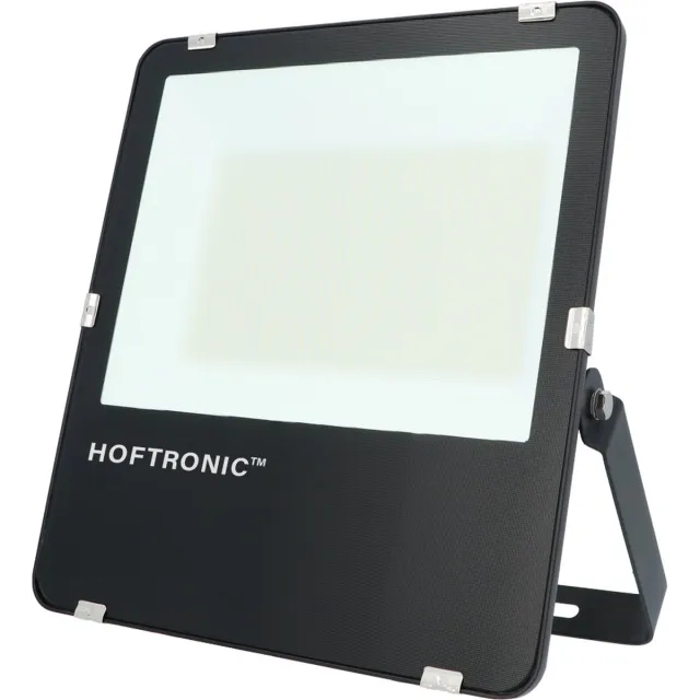 HOFTRONIC Luxor - LED breedstraler - 150 Watt - 160 lm/W 24000 lumen - 4000K Neutraal wit licht - IP65 Waterdicht - LED Schijnwerper met LumiLeds - Extreem efficiënt - 5 jaar garantie - LED Floodlight Zwart