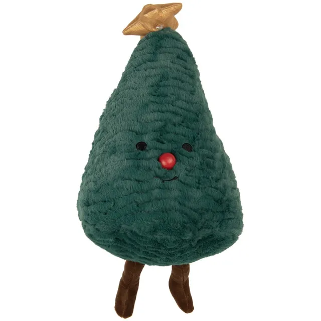 Clayre & Eef Sierkussen Kerstboom 20x10x32 cm Groen Polyester