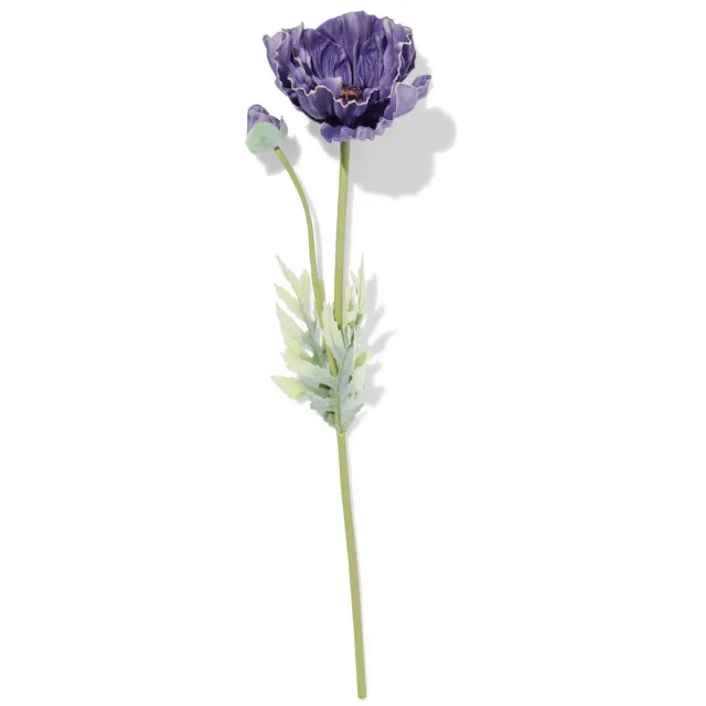 HEMA Kunstbloem klaproos 55cm rubber paars (paars)