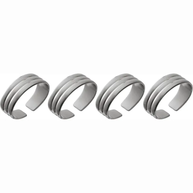 Gense Thebe Edition 2024 Servetring Dia 4,3 x 3,2 cm 4 stuks Glanzend staal Polished steel
