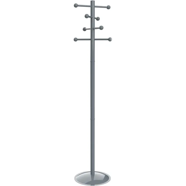 Maul kapstok Saphir Lite, uit metaal, hoogte 171 cm, 8 ophanghaken, grijs RAL7001
