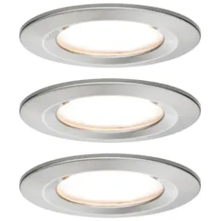 Paulmann Inbouwspot Led Nova Ijzer 3x6,5w Staal geborsteld