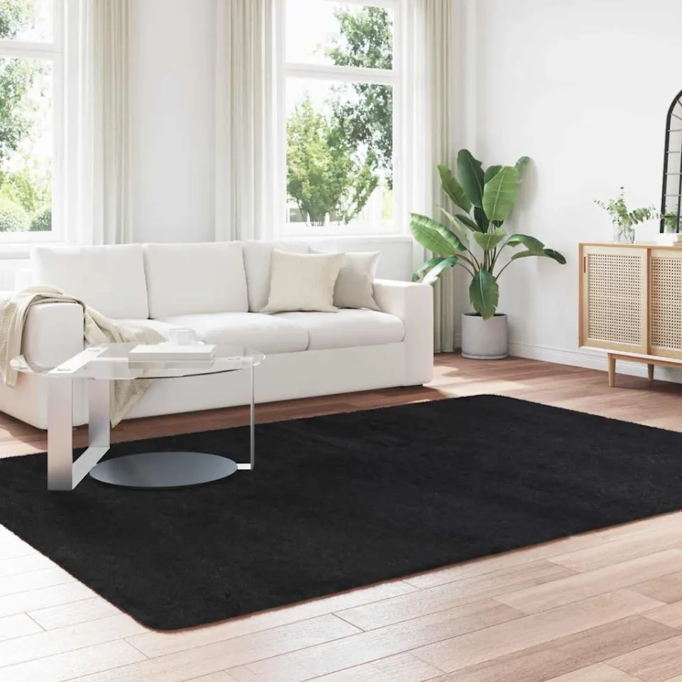 vidaXL Hoogpolig vloerkleed NAVARRA 200x290 cm polyester zwart, foto 6