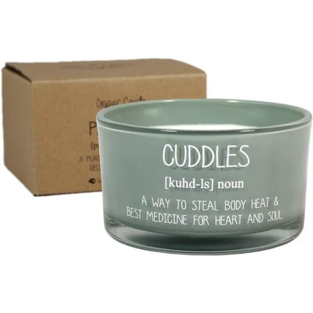 My Flame Lifestyle SOJAKAARS - CUDDLES - GEUR: MINTY BAMBOO Groen / Grijs