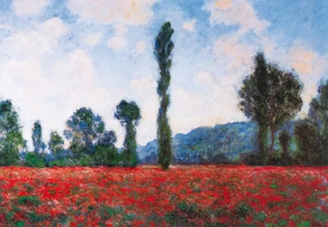 PGM Kunstdruk Claude Monet - Campo di papaveri 100x70cm Divers