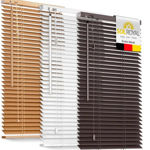 Sol Royal JH3 FSC® gecertificeerd houten Jaloezie SolDecor rolgordijnen in donker bruin 110x160 cm - Milieuvriendelijk geproduceerd
