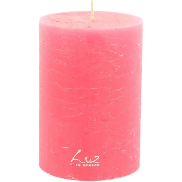 LUZ Rasteli Luz Your Kaars Cilinder Roze-Fuchsia Roze D 9 cm H 13 cm