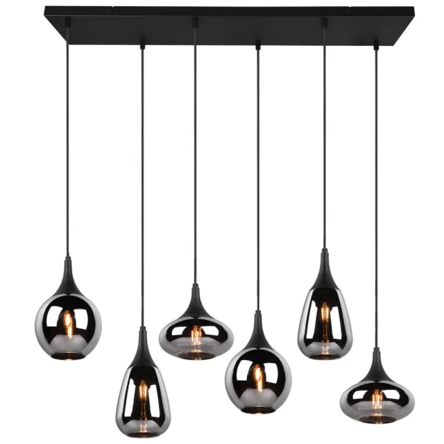 Trio LUMINA - Hanglamp - Zwart mat - excl. 6x E14 2 W