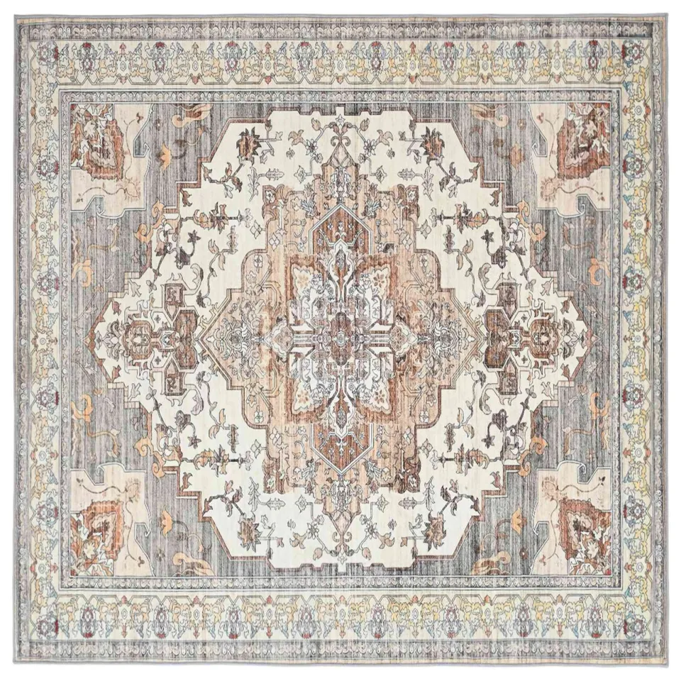 vidaXL Vloerkleed ORIZ Bruin 200 x 200 cm 100% polyester