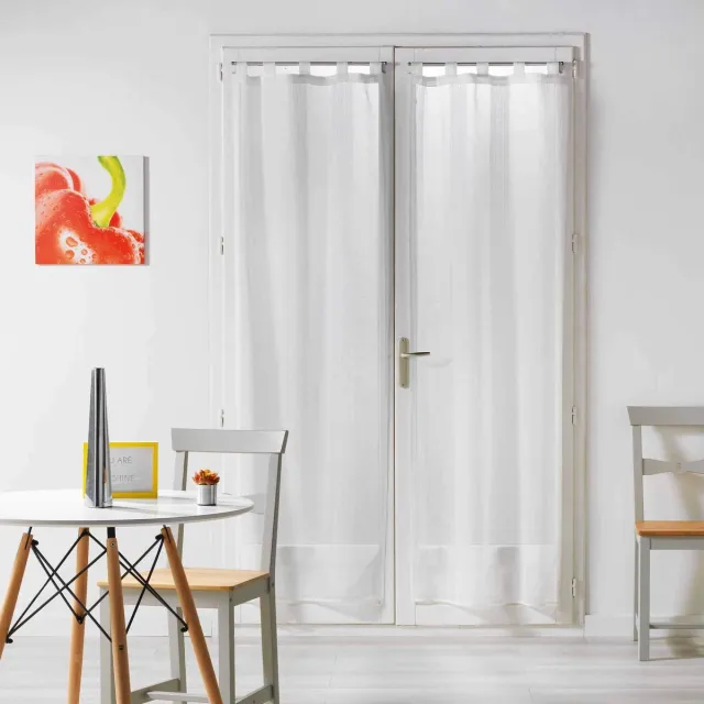 Ibenzoa Gordijn - Effen - 70x200 cm - Wit - Polyester