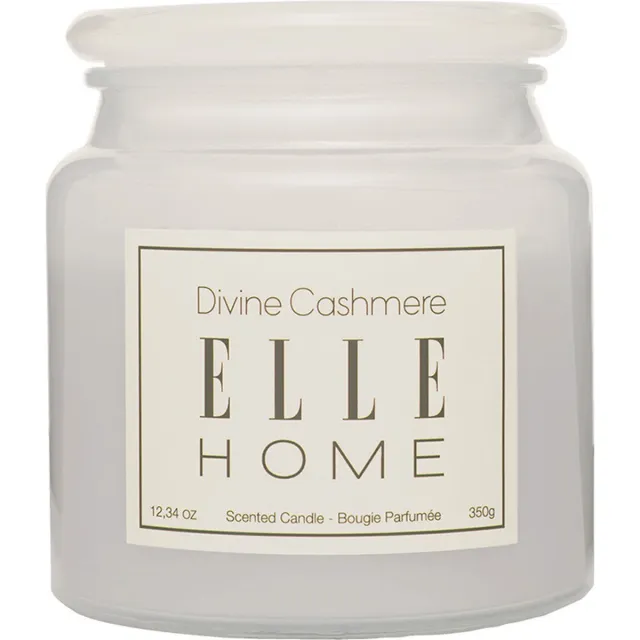 Elle Home Divine Cashmere - Geurkaars 350 gram wit