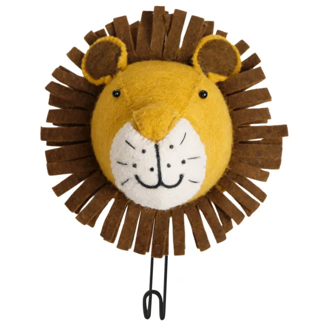 Kidsdepot Leeuw wandhaak, bruin/oker