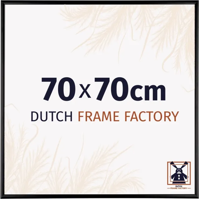 Dutch Frame Factory Fotolijst 70x70 cm - Aluminium - Zwart Hoogglans - Kampen