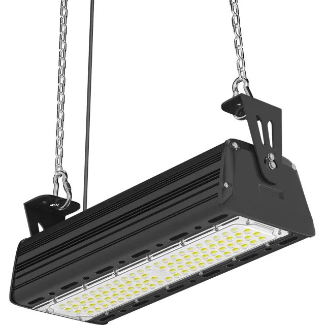 BES LED LED High Bay Lineair - Rinzu Lin - 50W - 150LM/W - 860 6000K - Dimbaar 0-10V - IP65 - Sosen Driver - Sanan LEDs Zwart