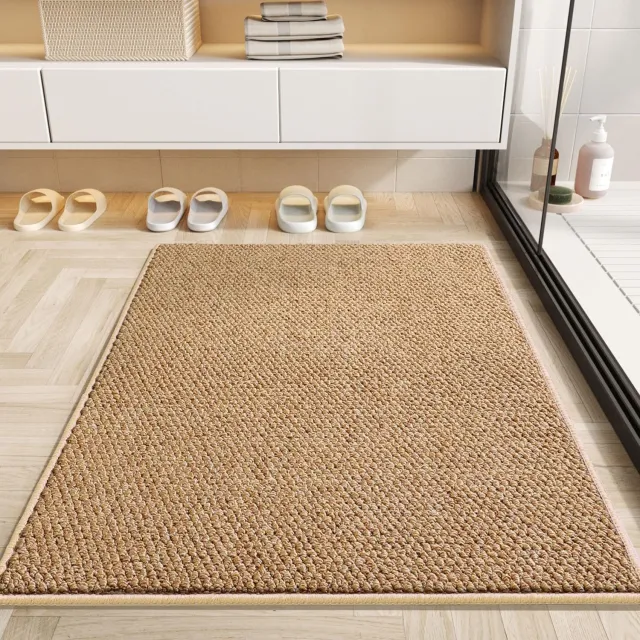 Bomclap Voordeurmat 50x80 cm - Binnenhuis Entree Mat - Antislip Deurmat - Kunstmatige Kokosmat - Wasbare Mat voor Terras en Veranda - Bruin