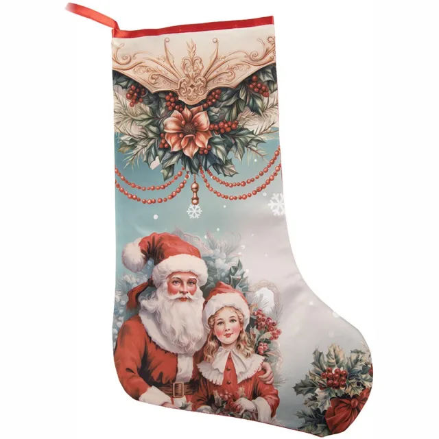 Clayre & Eef Kerstsokken Blauw Synthetisch