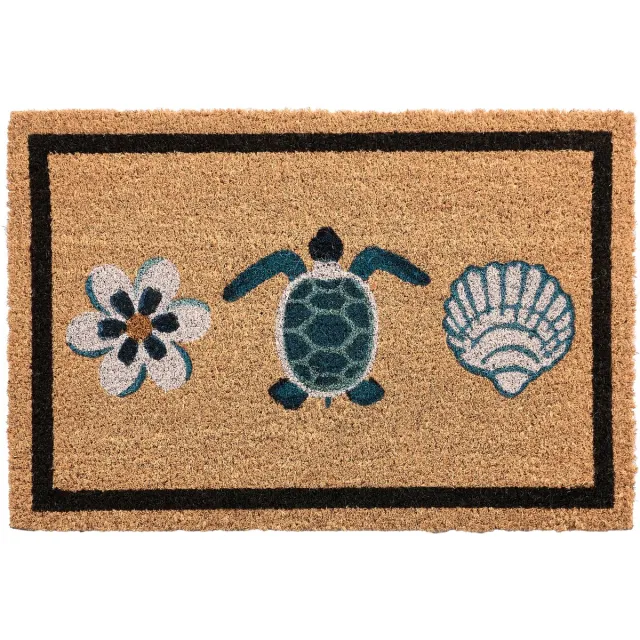 Beliani PANABO - Deurmat - Naturel - 40 x 60 cm - Kokosvezel/PVC Natuurlijk
