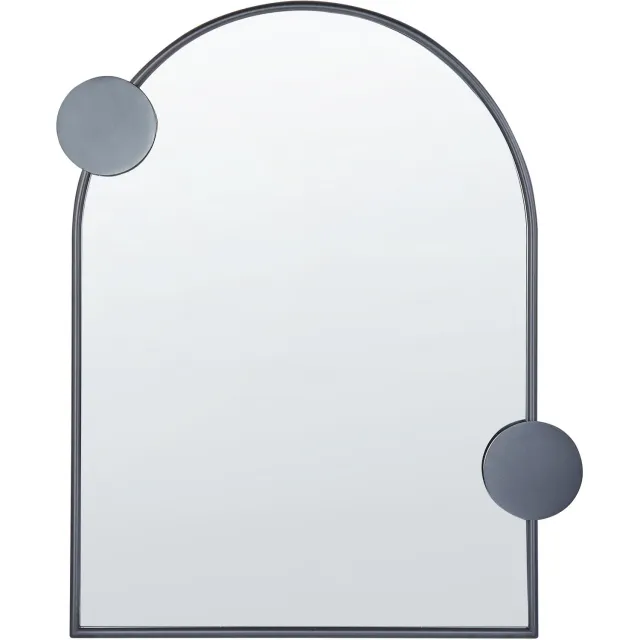 Beliani AULON - Wandspiegel - Zwart- 69 x 80 cm - Metaal
