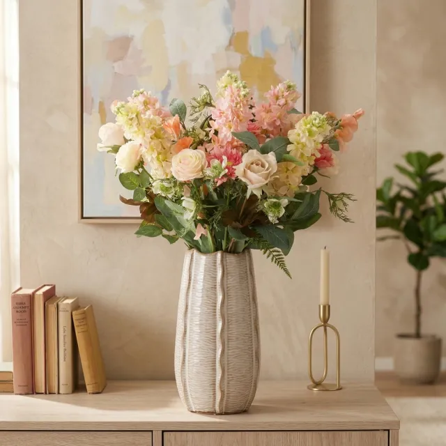 maxifleur Kunstplanten Kunstboeket Mila Jaipur 60 cm Roze