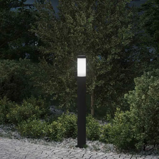 vidaXL Bolderverlichting 80 cm RVS IP44 Zwart