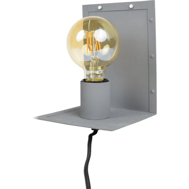 Urban Interiors Hook Wandlamp Grijs - Metaal - 12,5x14x18