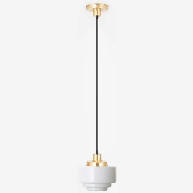 Coloured by Art Hanglamp aan snoer Getrapt Ø 20 20's Messing - Art Deco Trade