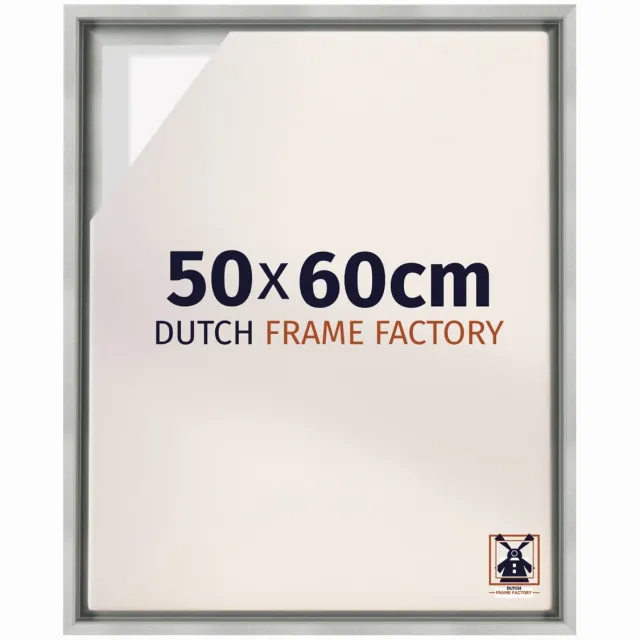 Dutch Frame Factory Baklijst 50x60 cm - Zilver Mat - Geschikt voor Canvasdoek - MDF Baklijst Lausanne