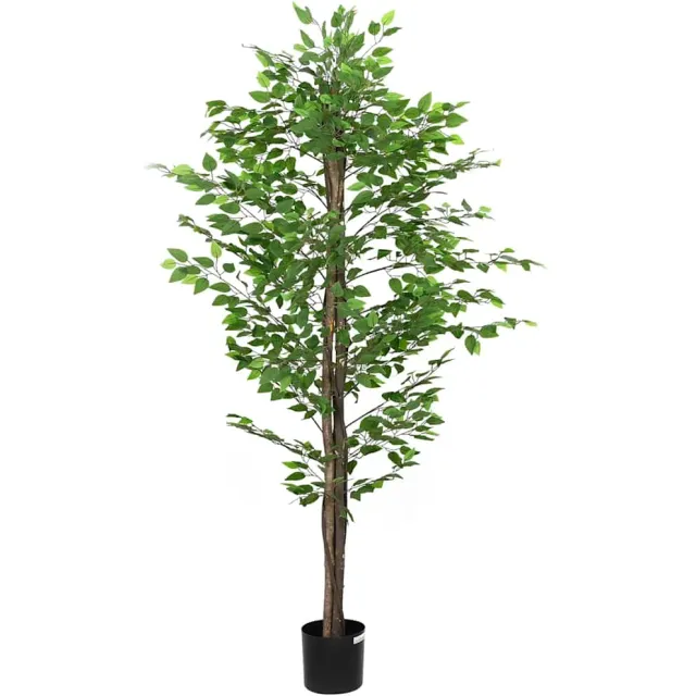 vidaXL Kunst Ficus Plant 1260 bladeren 200 cm groen
