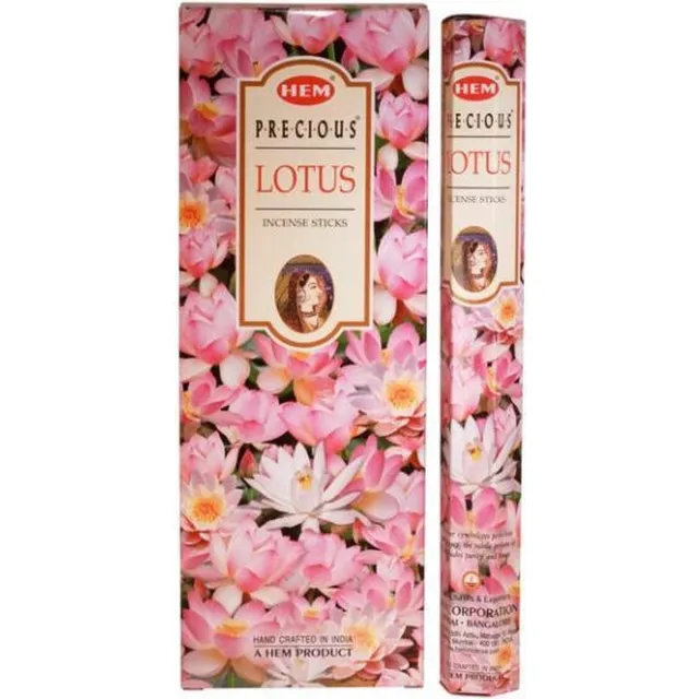 HEM Wierook Precious Lotus - Voordeelbox (6 Pakjes / 120 stokjes)