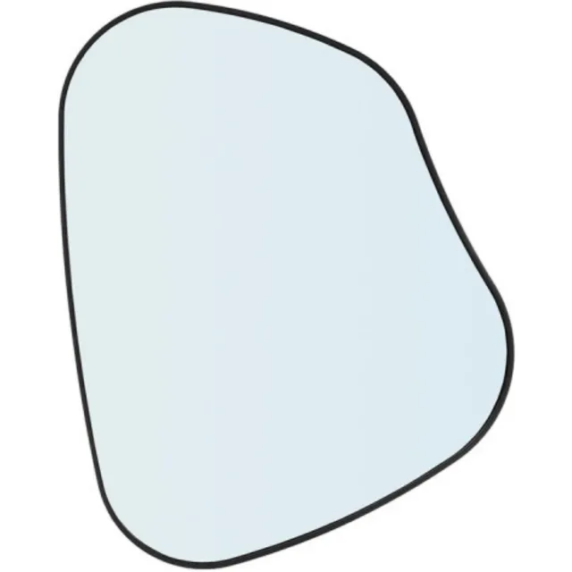 Giftdecor Spiegel Aura - zwart - 66 x 53 cm - abstracte vorm - wandspiegel