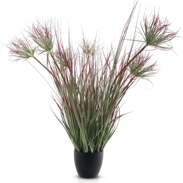Meisterhome Kunstplant Cypergras 90 cm – Watergras / Papyrus – Inclusief Pot – Onderhoudsvrij – Frisse Kamerplant groen