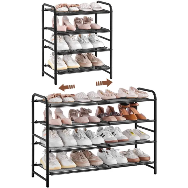 Duraxl Schoenenrek - Uitschuifbaar - 4 niveaus - Zwart