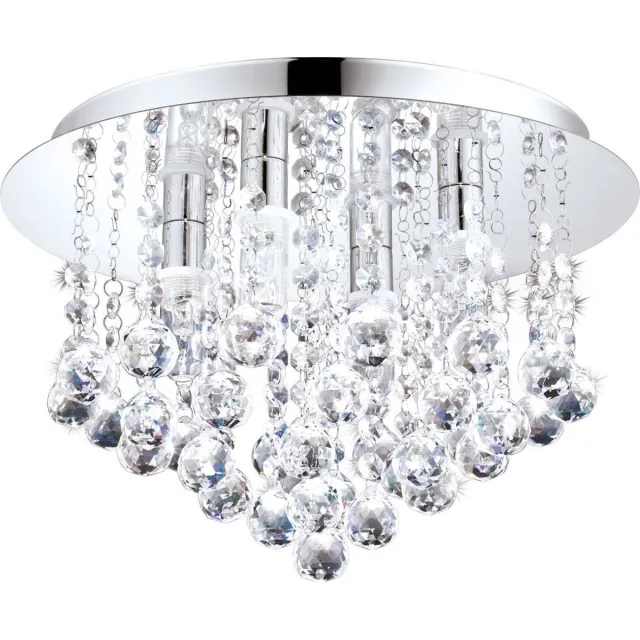 EGLO Batholino Almonte - Plafondlamp - 4 Lichts - Chroom - Helder