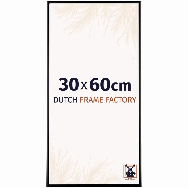 Dutch Frame Factory Fotolijst 30x60 cm - Aluminium - Zwart Hoogglans - Kampen
