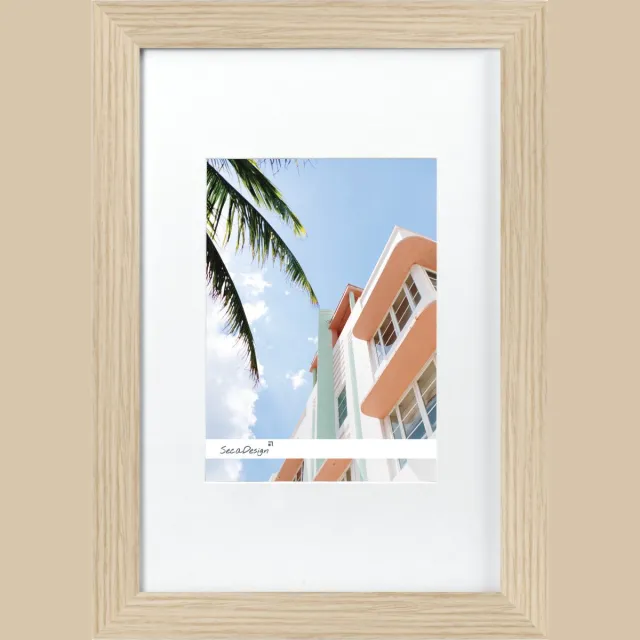 SecaDesign Fotolijst - SecaDesign - Fika - 10x15 / 7x10 cm fotomaat met passe-partout - Naturel - Fotokader