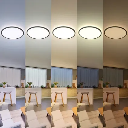 Philips Plafondlamp Valen - Zwart - 29cm - Aanpasbaar Wit - 16w