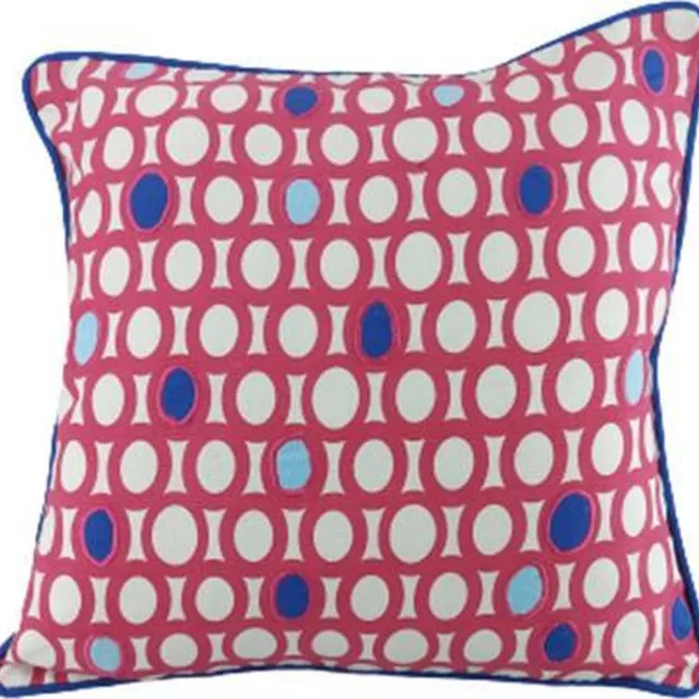 Dutch Decor sierkussenhoes JEANNE - Fuchsia / Blauw - 45 x 45 cm - Polyester - Vierkant