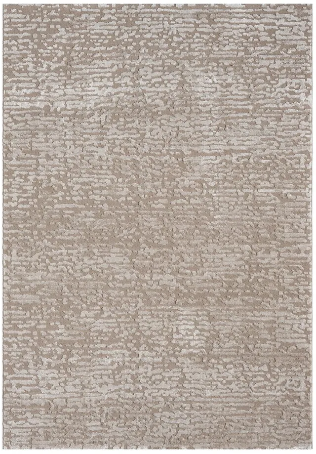 Unyqoos Taupe Laagpolig Vloerkleed met 3D-Effect voor Sfeervolle Interieurs