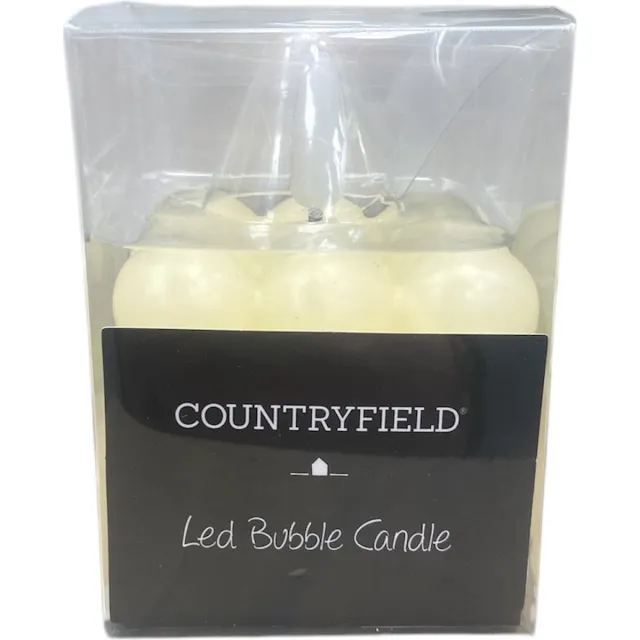 Countryfield Led Kaars - Bubble - Creme - Warm wit licht