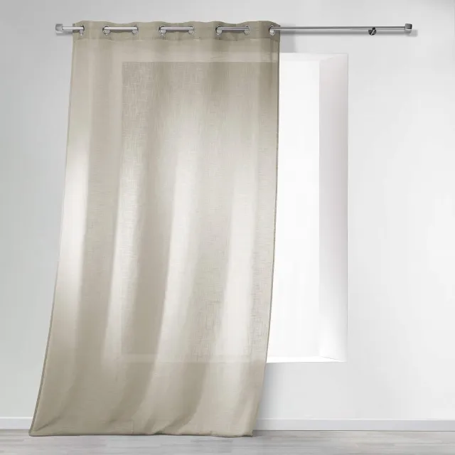Douceur d intérieur Douceur d'intérieur - Gordijn met ringen HALTONA, 140 x 280 cm Beige