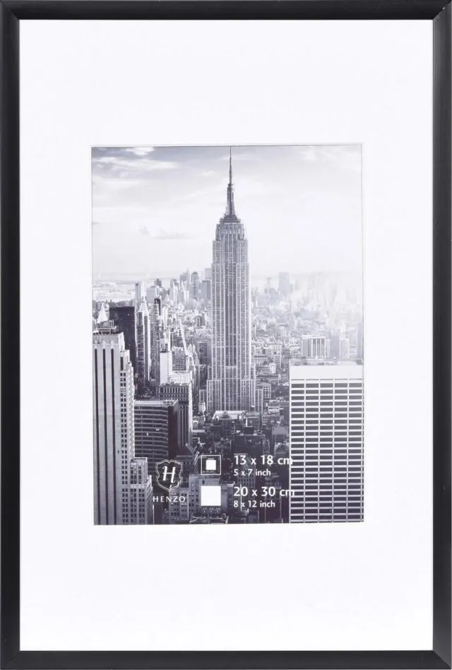 Henzo Fotolijst - Henzo - Manhattan - Fotomaat 20x30 cm - Zwart