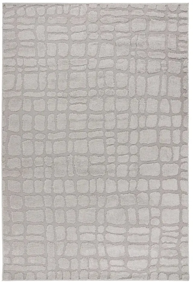 Dutch XXL Hoogpolig Vloerkleed | Tapijt | Lotus | Stenen | Zilver | 200x290 cm