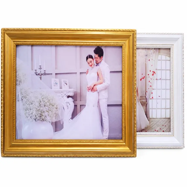 SWGOTA Goudkleurige staande fotolijst, 8 inch, 20,3 x 15,2 cm, rechthoekig met geprofileerde rand