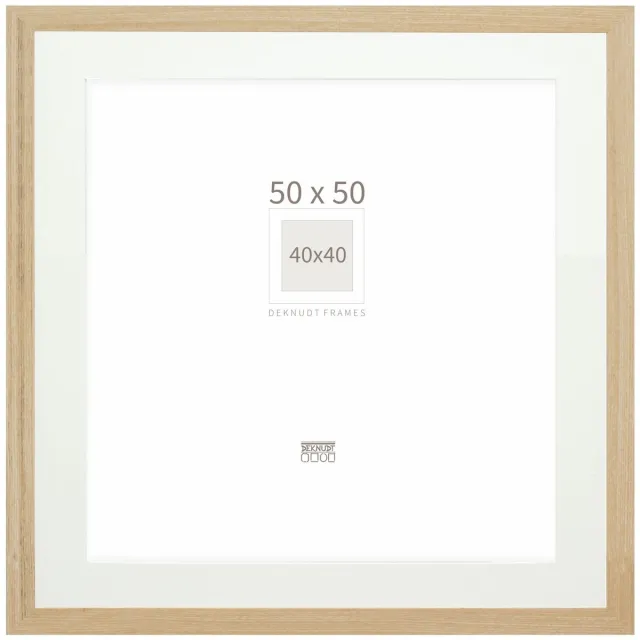 Deknudt Frames fotolijst - naturel - passe-partout - 40x40 / 50x50 cm