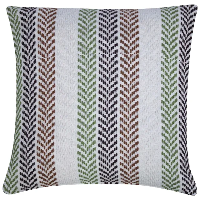 Mars & More Molly sierkussen - zigzag bruin groen - 45 x 45 cm